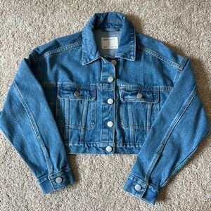 NWOT Blue Denim Cropped Jacket, Jean Jacket